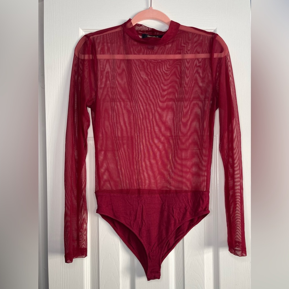 Forever 21 Maroon Bodysuit